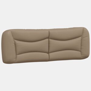 vidaXL Almofadão de cabeceira Hvar 160 cm couro artificial cappuccino