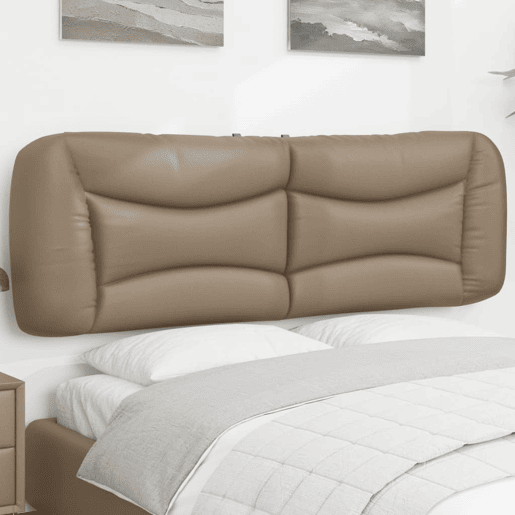 vidaXL Almofadão de cabeceira Hvar 160 cm couro artificial cappuccino vidaXL Almofadão de cabeceira Hvar 160 cm couro artificial cappuccino