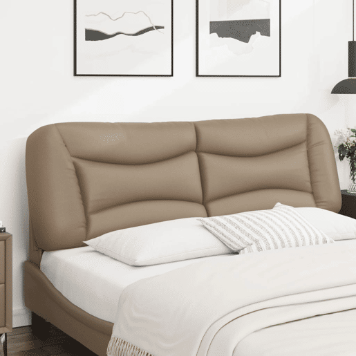 vidaXL Almofadão de cabeceira Hvar 160 cm couro artificial cappuccino vidaXL Almofadão de cabeceira Hvar 160 cm couro artificial cappuccino