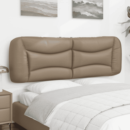 vidaXL Almofadão de cabeceira Hvar 160 cm couro artificial cappuccino vidaXL Almofadão de cabeceira Hvar 160 cm couro artificial cappuccino