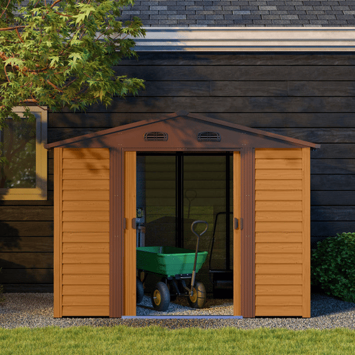 Outsunny Carrinho de Jardim com Caçamba Inclinável até 75° Carrinho de Mão com Guiador Ajustável e 4 Pneus Capacidade Máxima 75L Aço 109x52x94 cm Verde Escuro