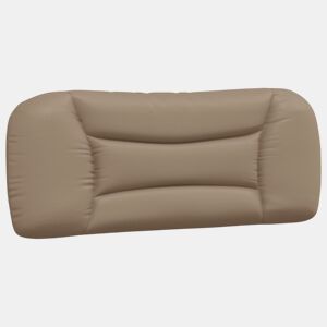 vidaXL Almofadão de cabeceira Hvar 100 cm couro artificial cappuccino
