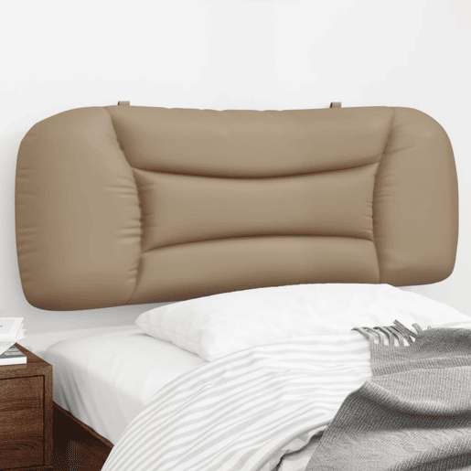 vidaXL Almofadão de cabeceira Hvar 100 cm couro artificial cappuccino vidaXL Almofadão de cabeceira Hvar 100 cm couro artificial cappuccino