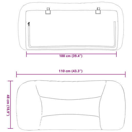 vidaXL Almofadão de cabeceira Hvar 100 cm couro artificial cappuccino vidaXL Almofadão de cabeceira Hvar 100 cm couro artificial cappuccino