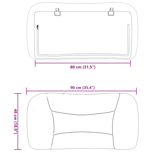 vidaXL Almofadão de cabeceira Hvar 80 cm couro artificial branco vidaXL Almofadão de cabeceira Hvar 80 cm couro artificial branco