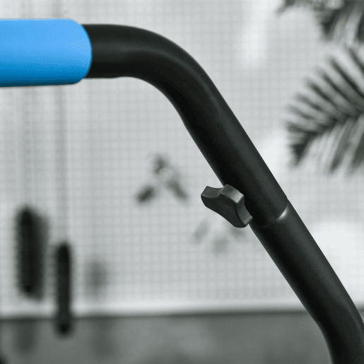 HOMCOM Trampolim Fitness Ø102 Trampolim Dobrável com Pega Ajustável em 4 Níveis Estrutura de Aço para Treino de Pernas Corpo em Casa Escritório Ginásio Azul HOMCOM Trampolim Fitness Ø102 Trampolim Dobrável com Pega Ajustável em 4 Níveis Estrutura de Aço para Treino de Pernas Corpo em Casa Escritório Ginásio Azul