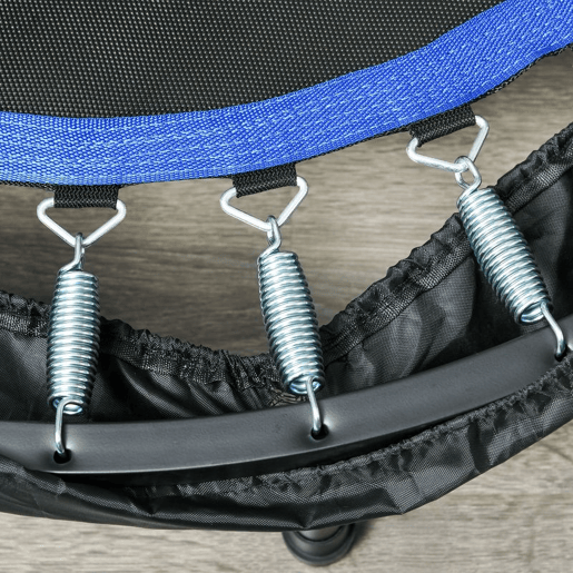 HOMCOM Trampolim Fitness Ø102 Trampolim Dobrável com Pega Ajustável em 4 Níveis Estrutura de Aço para Treino de Pernas Corpo em Casa Escritório Ginásio Azul HOMCOM Trampolim Fitness Ø102 Trampolim Dobrável com Pega Ajustável em 4 Níveis Estrutura de Aço para Treino de Pernas Corpo em Casa Escritório Ginásio Azul
