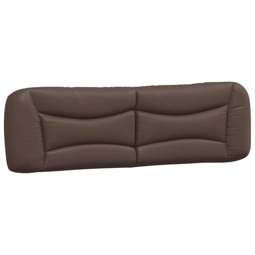 vidaXL Almofadão de cabeceira Hvar 180 cm couro artificial castanho