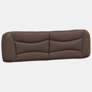 vidaXL Almofadão de cabeceira Hvar 180 cm couro artificial castanho