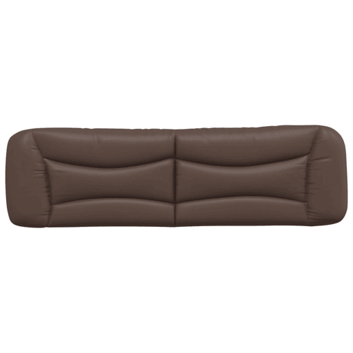 vidaXL Almofadão de cabeceira Hvar 180 cm couro artificial castanho