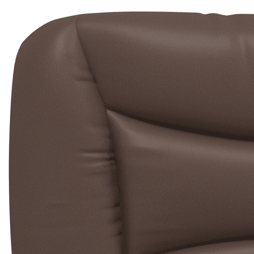 vidaXL Almofadão de cabeceira Hvar 180 cm couro artificial castanho
