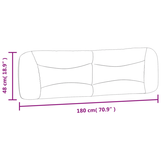 vidaXL Almofadão de cabeceira Hvar 180 cm couro artificial castanho