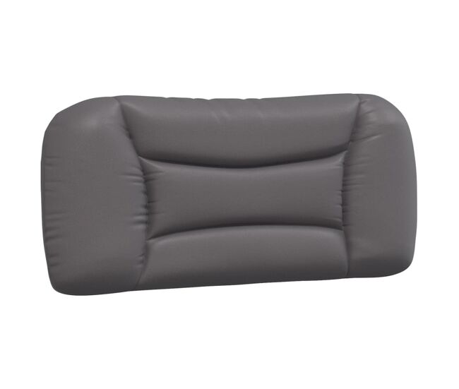 Vidaxl cabecero de cama acolchado hvar cuero sintético gris 80 cm
