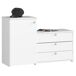 Conjunto de muebles con zapatero con 3 trampones AKORD S16 98 Conjunto de muebles con zapatero con 3 trampones AKORD S16 98 Blanco