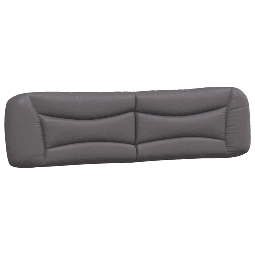 vidaXL Almofadão de cabeceira Hvar 200 cm couro artificial cinzento vidaXL Almofadão de cabeceira Hvar 200 cm couro artificial cinzento
