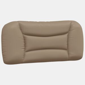 vidaXL Almofadão de cabeceira Hvar 90 cm couro artificial cappuccino