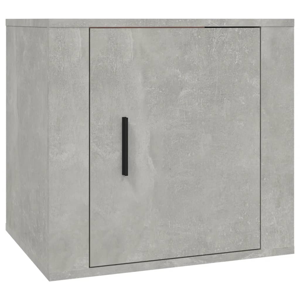vidaxl mesita de noche color gris hormigon 50x39x47 cm