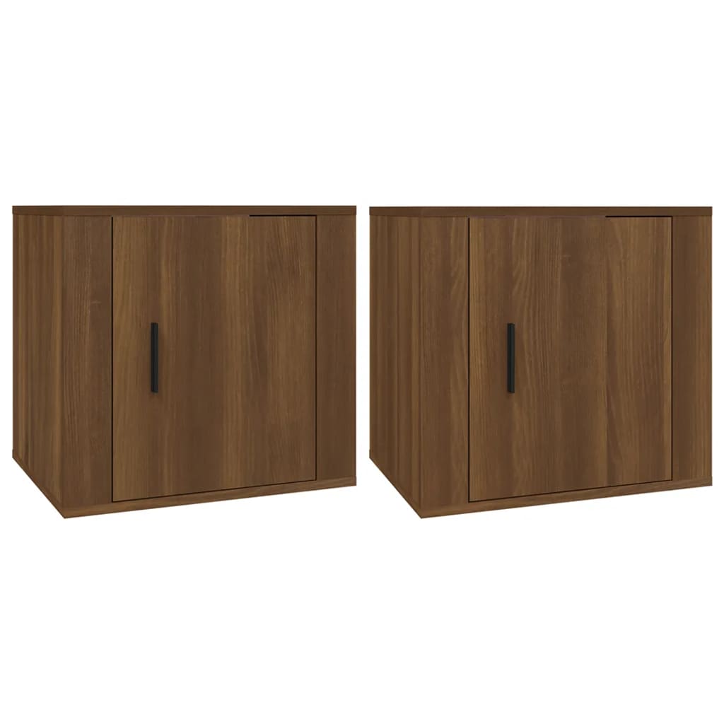 vidaxl mesitas de noche 2 unidades color roble marron 50x39x47 cm