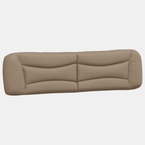 vidaXL Almofadão de cabeceira Hvar 200 cm couro artificial cappuccino