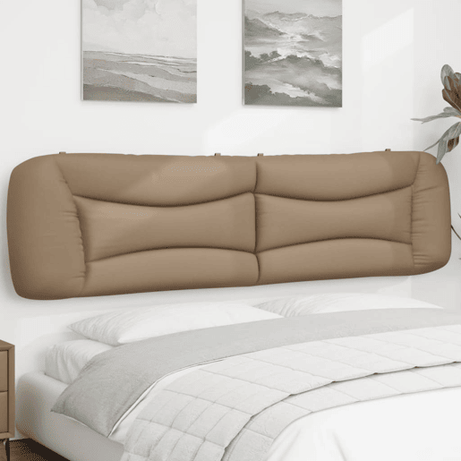 vidaXL Almofadão de cabeceira Hvar 200 cm couro artificial cappuccino