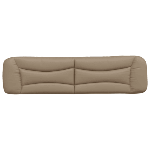 vidaXL Almofadão de cabeceira Hvar 200 cm couro artificial cappuccino