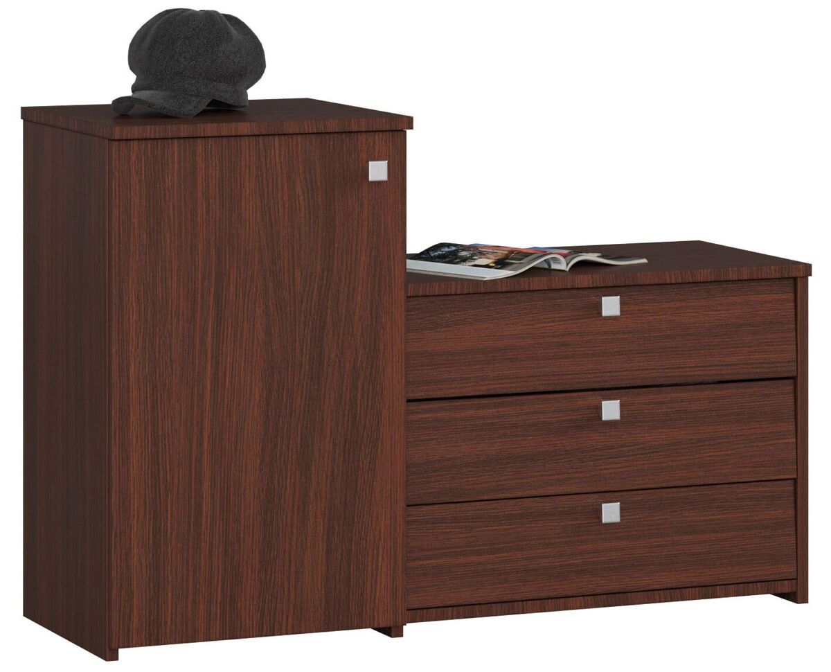 Conjunto de muebles con zapatero con 3 trampones AKORD S16 98 Wengué