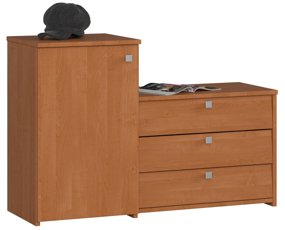 Conjunto de muebles con zapatero con 3 trampones AKORD S16 98 Marrón Claro