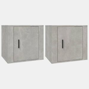 vidaXL Mesas de cabeceira 2 pcs 50x39x47 cm cinzento cimento