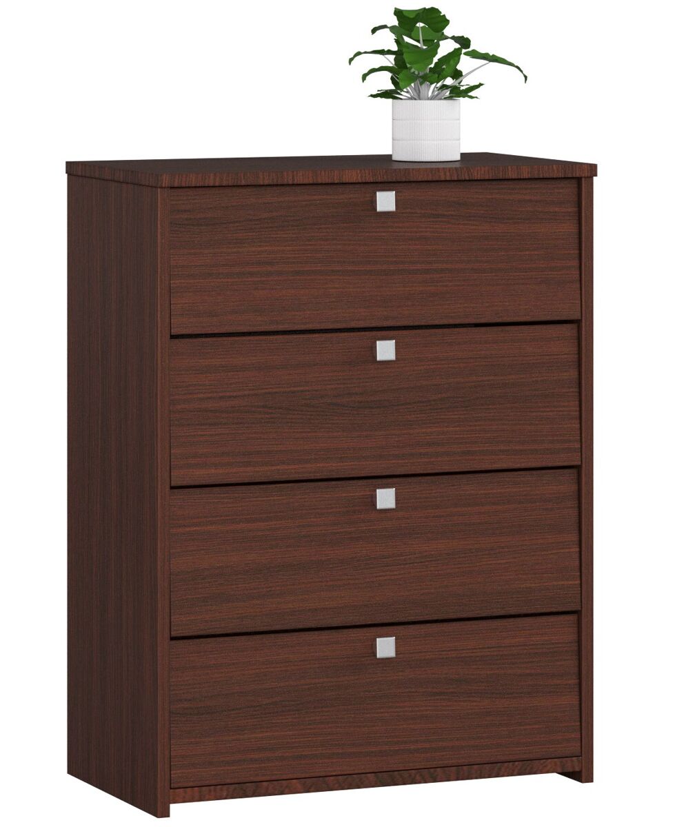 Zapatero con 4 compartimentos akord wenge 60 cm 4 puertas basculantes frente en color wenge 60x33x80 cm