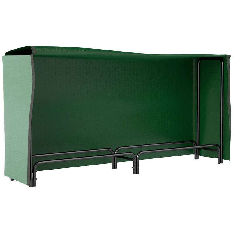 Outsunny estante de leña con funda de pe, leñero exterior metálico robusto, longitud ajustable, carga 200 kg, para interior y exterior, jardín,
