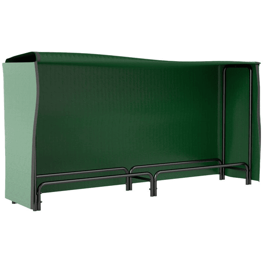 Outsunny Suporte para Lenha com Cobertura Estante para Lenha de Metal Ajustável para Interior e Exterior Carga 200 kg 200x36x99 cm Verde Escuro e Preto