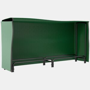 Outsunny Suporte para Lenha com Cobertura Estante para Lenha de Metal Ajustável para Interior e Exterior Carga 200 kg 200x36x99 cm Verde Escuro e Preto