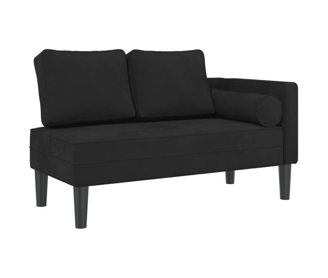 Vidaxl sofá diván con cojines terciopelo negro