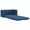 vidaXL Sofá-cama sem pés 112x174x55 cm tecido azul