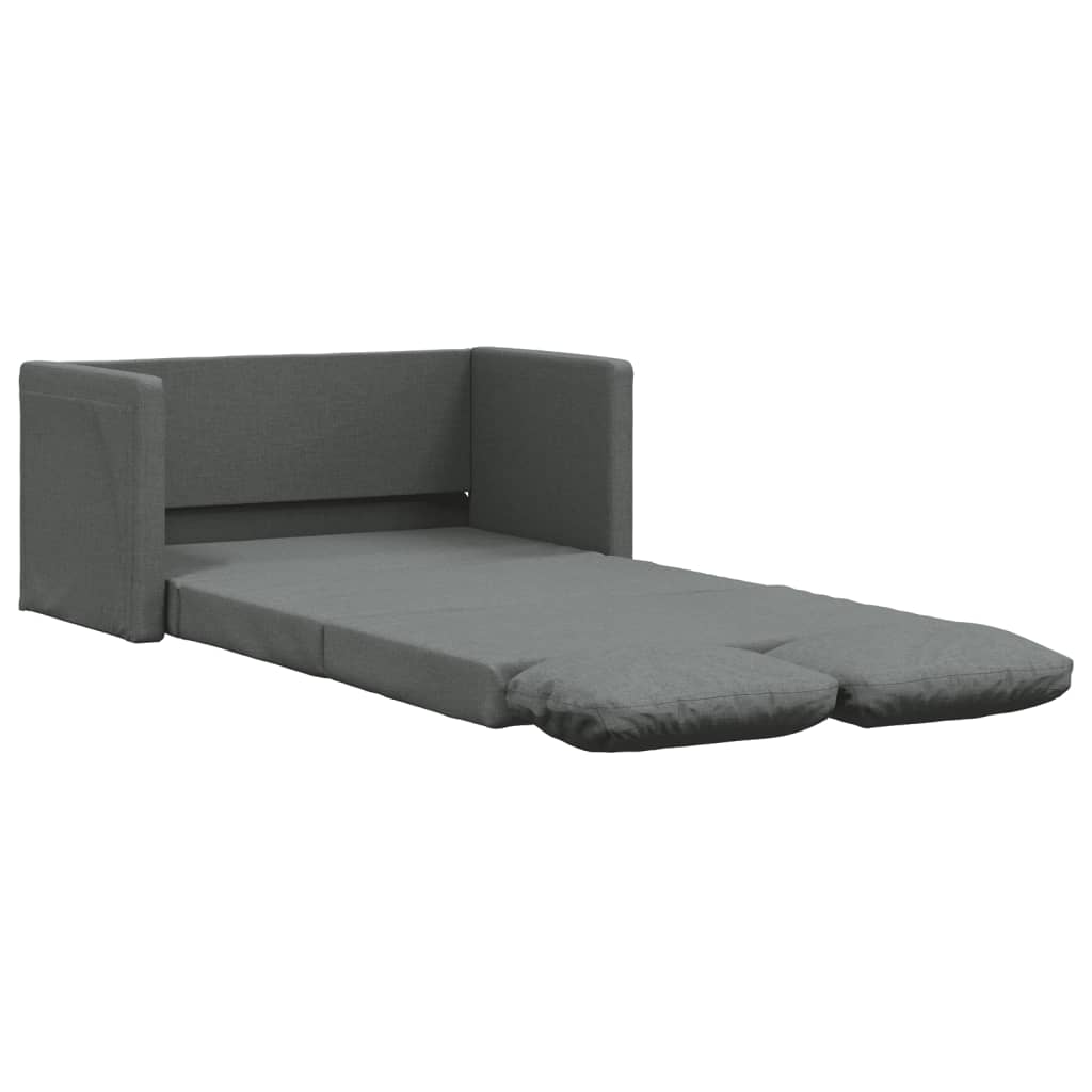 Vidaxl sofá cama de suelo 2 en 1 tela gris oscuro 112x174x55 cm