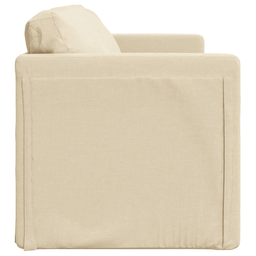 vidaXL Sofá-cama sem pés 112x174x55 cm tecido cor creme
