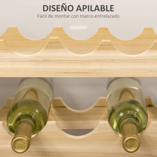 HOMCOM Suporte para Garrafas de Vinho para 72 Garrafas Garrafeira com 6 Níveis Suporte para Vinhos Vertical para Cozinha Sala de Jantar Bar 114x28x85 cm Madeira