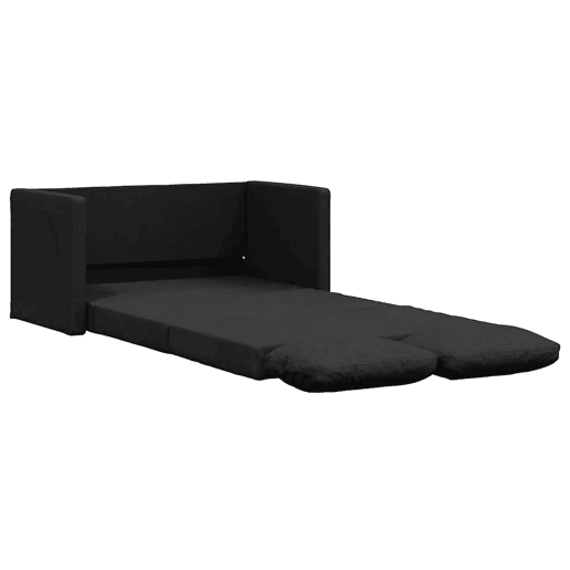 vidaXL Sofá-cama sem pés 112x174x55 cm tecido preto