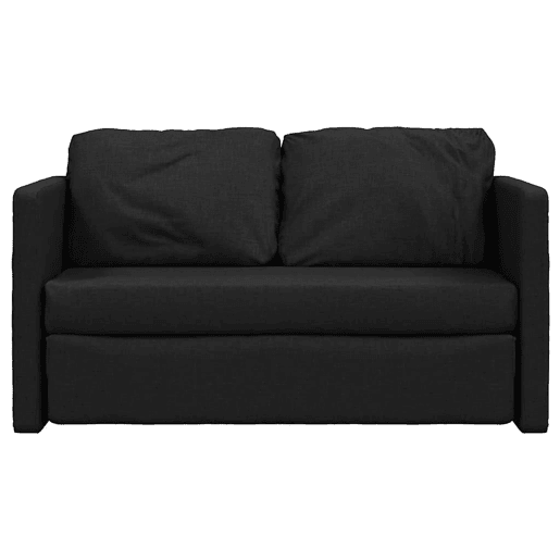 vidaXL Sofá-cama sem pés 112x174x55 cm tecido preto