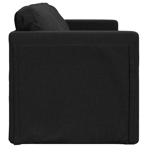 vidaXL Sofá-cama sem pés 112x174x55 cm tecido preto