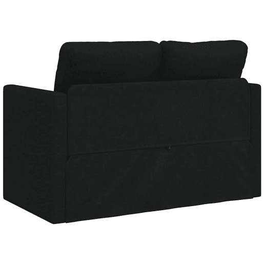 vidaXL Sofá-cama sem pés 112x174x55 cm tecido preto