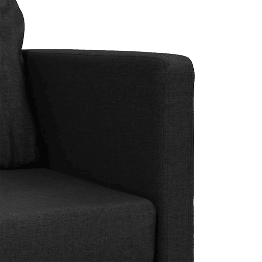 vidaXL Sofá-cama sem pés 112x174x55 cm tecido preto