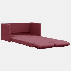 vidaXL Sofá-cama sem pés 112x174x55 cm tecido vermelho tinto