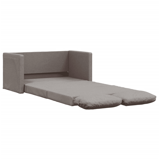 vidaXL Sofá-cama sem pés 112x174x55 cm tecido cinza-acastanhado
