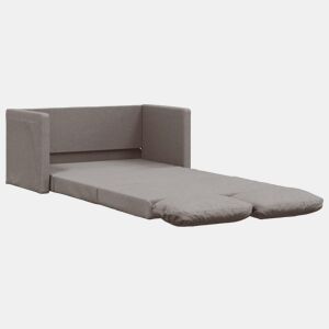 vidaXL Sofá-cama sem pés 112x174x55 cm tecido cinza-acastanhado