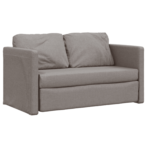 vidaXL Sofá-cama sem pés 112x174x55 cm tecido cinza-acastanhado