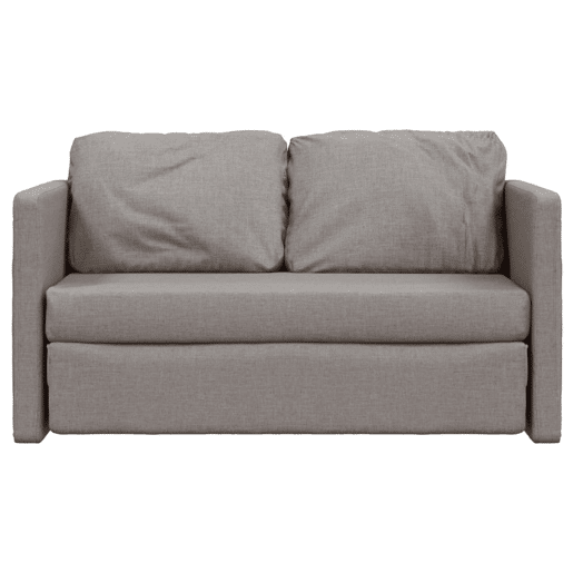 vidaXL Sofá-cama sem pés 112x174x55 cm tecido cinza-acastanhado