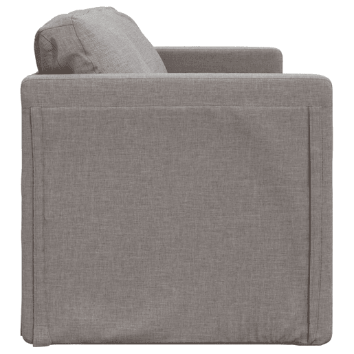 vidaXL Sofá-cama sem pés 112x174x55 cm tecido cinza-acastanhado