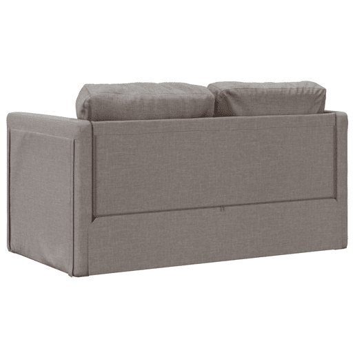 vidaXL Sofá-cama sem pés 112x174x55 cm tecido cinza-acastanhado