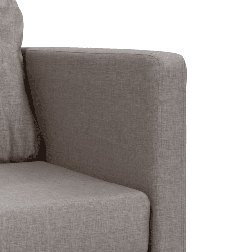 vidaXL Sofá-cama sem pés 112x174x55 cm tecido cinza-acastanhado